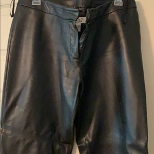 Soft leather black pants